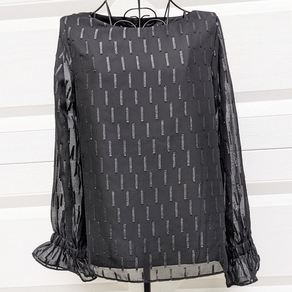 Banana Republic Women Black Long Sleeve Blouse S